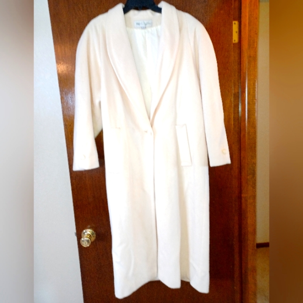 Paul et Duffier Vintage Ladies Ivory Size 8 Wool Coat $50